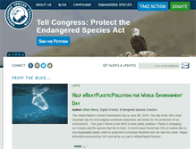 Tablet Screenshot of endangered.org